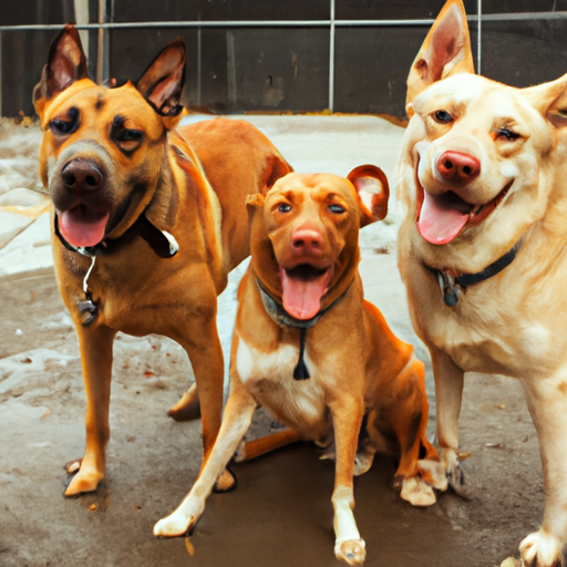 3. תמונה המציגה קבוצת כלבים מגזעים שונים הנהנים מזמן משחק בפנסיון לכלבים